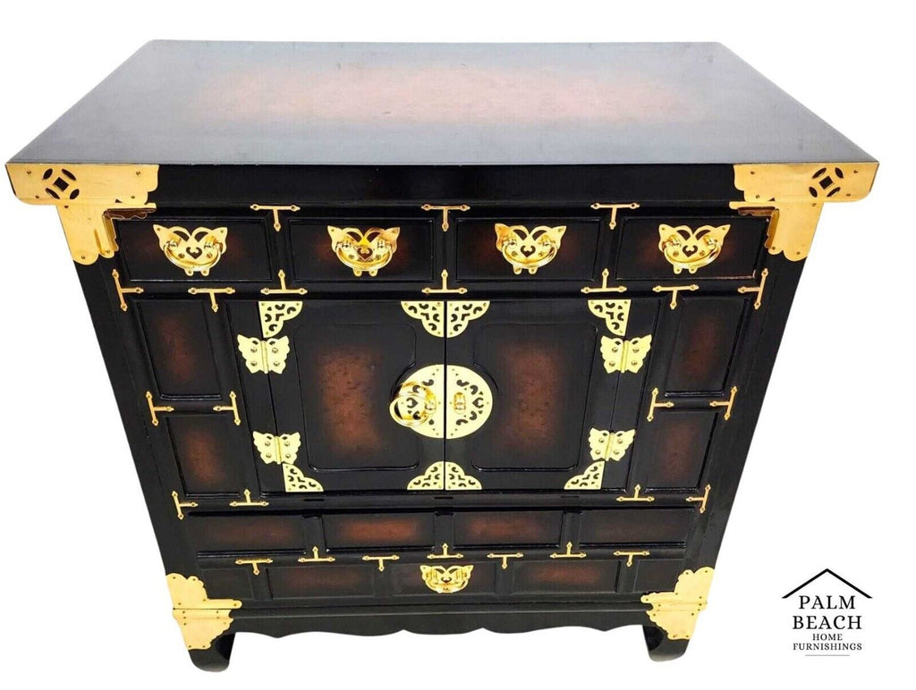 Vintage Asian Nightstand Side Table