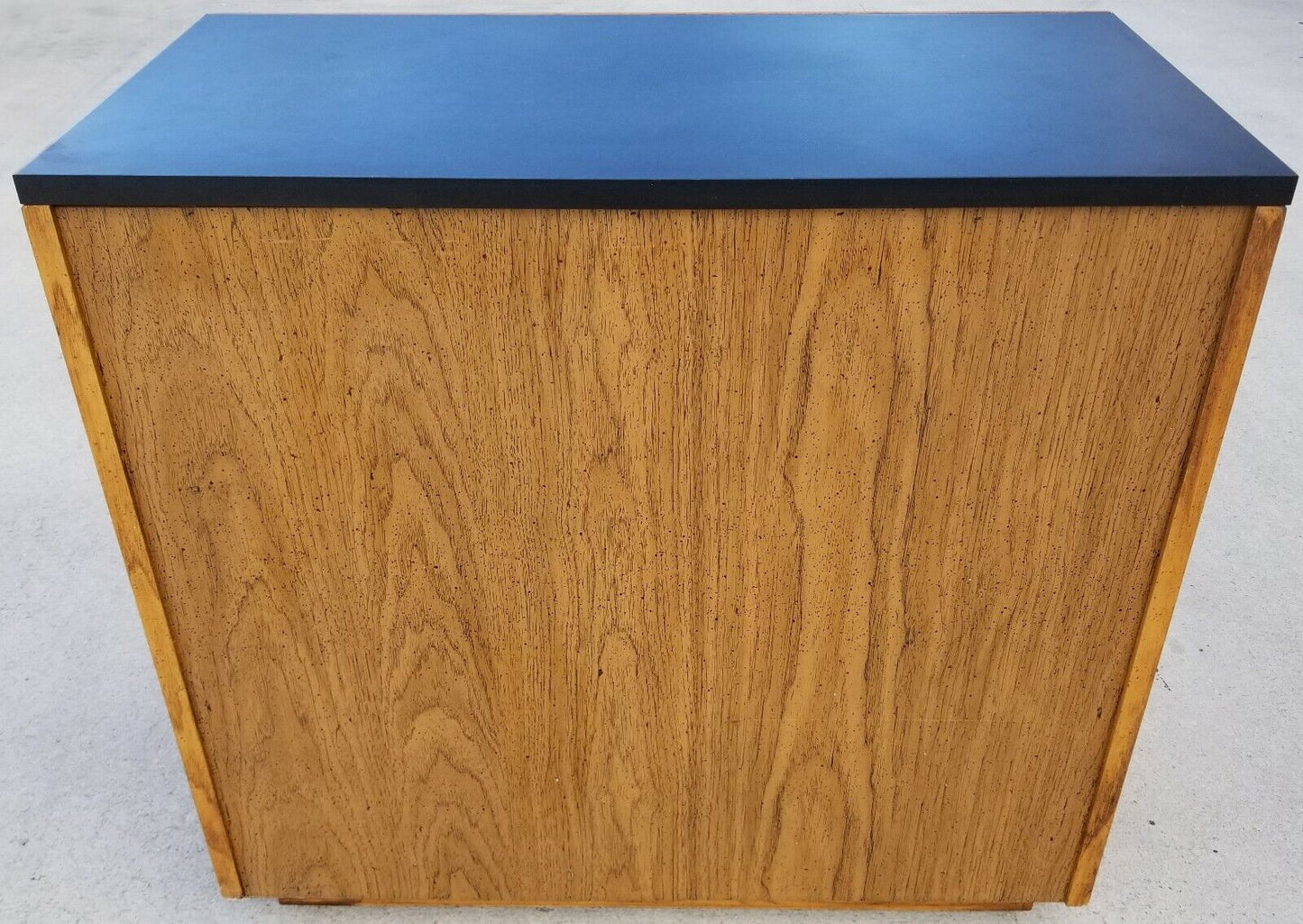 1970's MCM 3D Bamboo Rolling Dry Bar Buffet Server Cart Nightstand