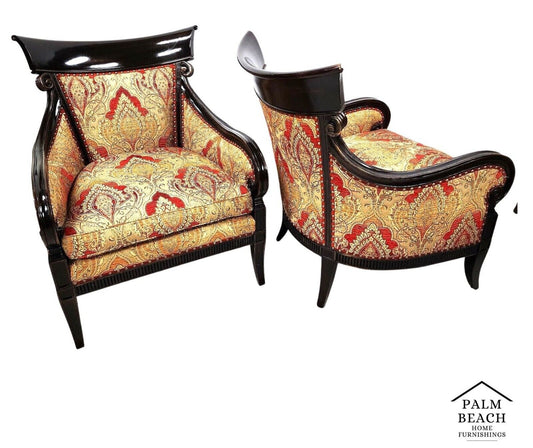 Pair of Regency Style Lounge Chairs
