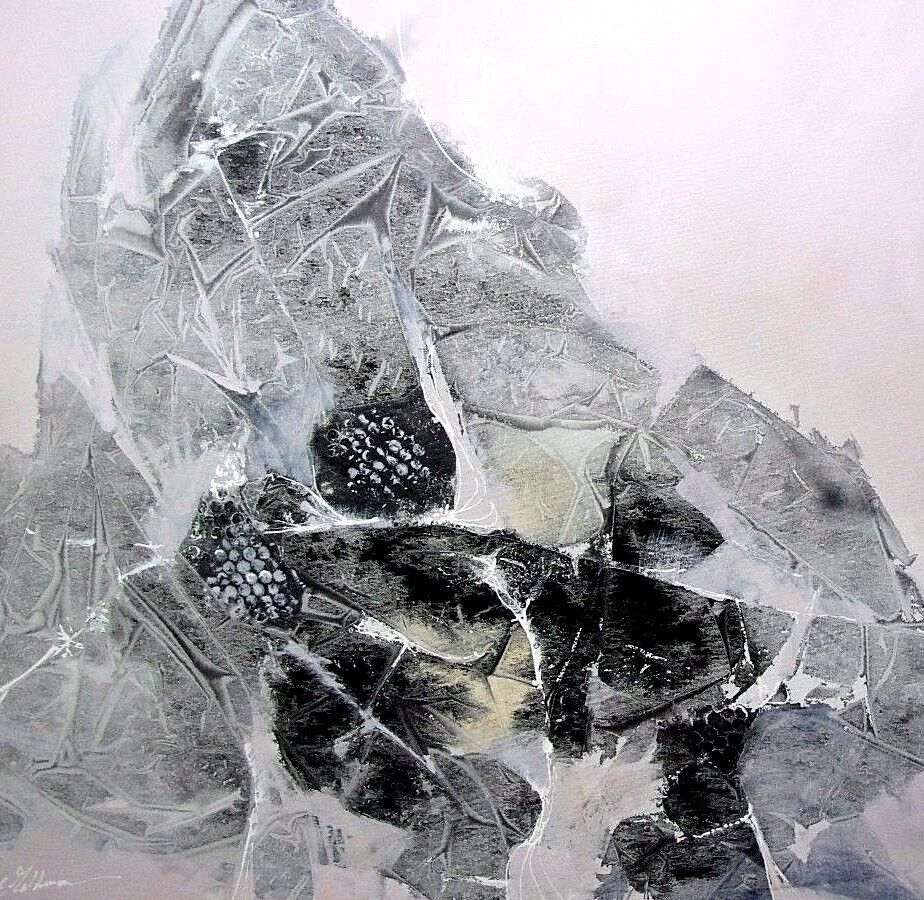 Edward Goldman (1916-2006) Abstract Acrylic Canvas Painting Signed Titled 48"