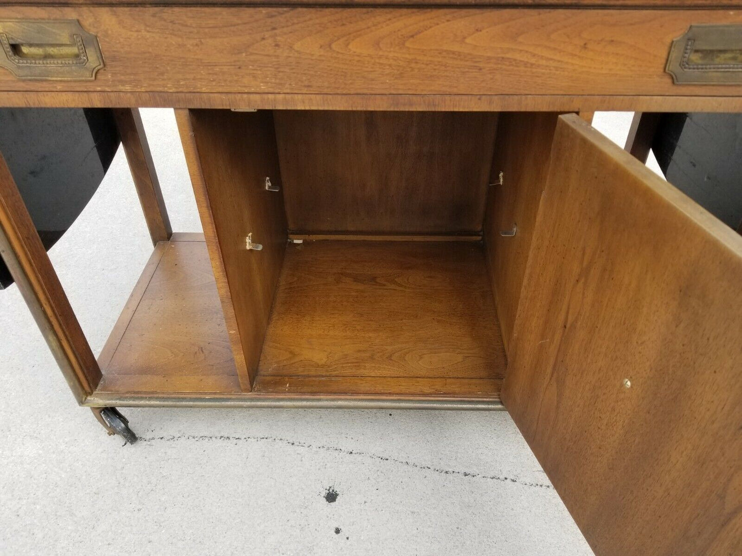 Mid Century Mastercraft Lacquered Rolling Dry Bar Sideboard Buffet Server Cart