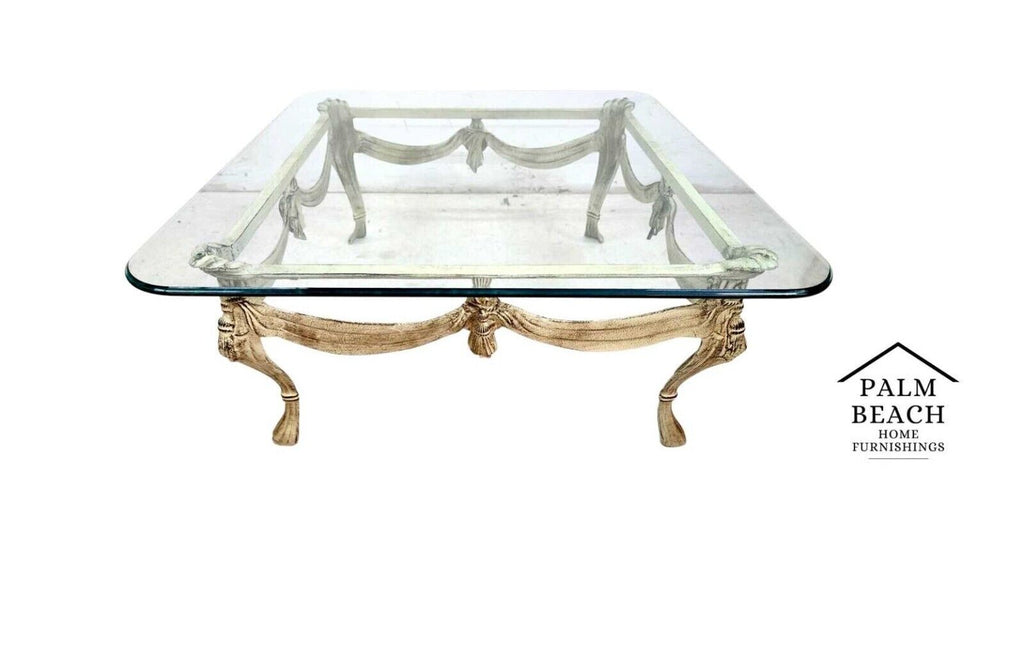 Louis XlV Cast Metal Coffee Table Mid Century