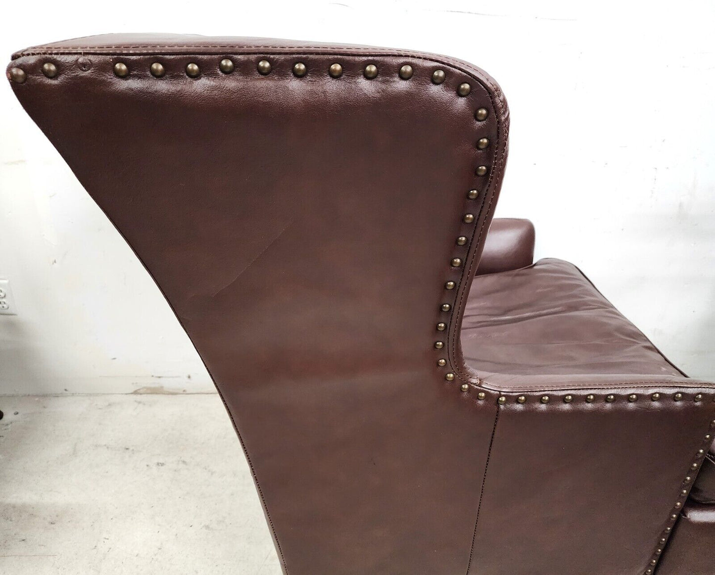 Leather Wingback Lounge Chair by DeCoro