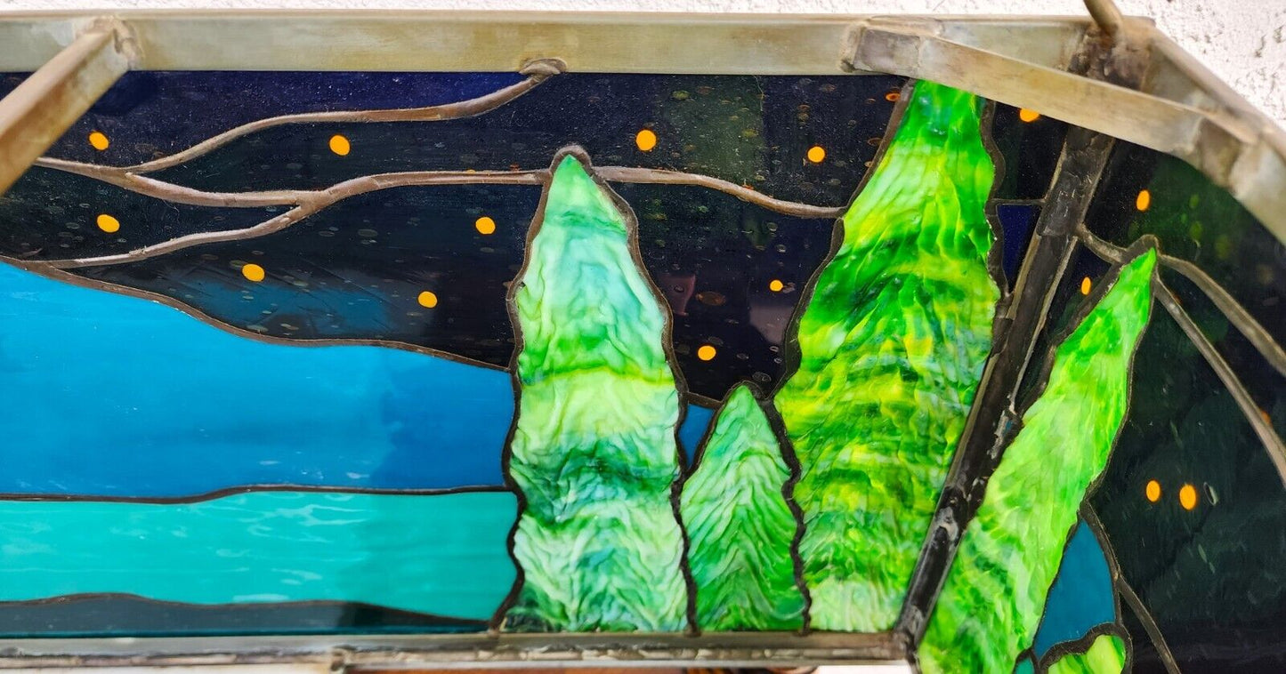 Stained Glass Hanging Ceiling Light Box