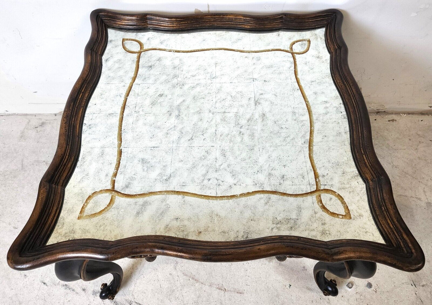 French Louis XVI Églomisé Mirror Top Coffee Table by JOHN RICHARD