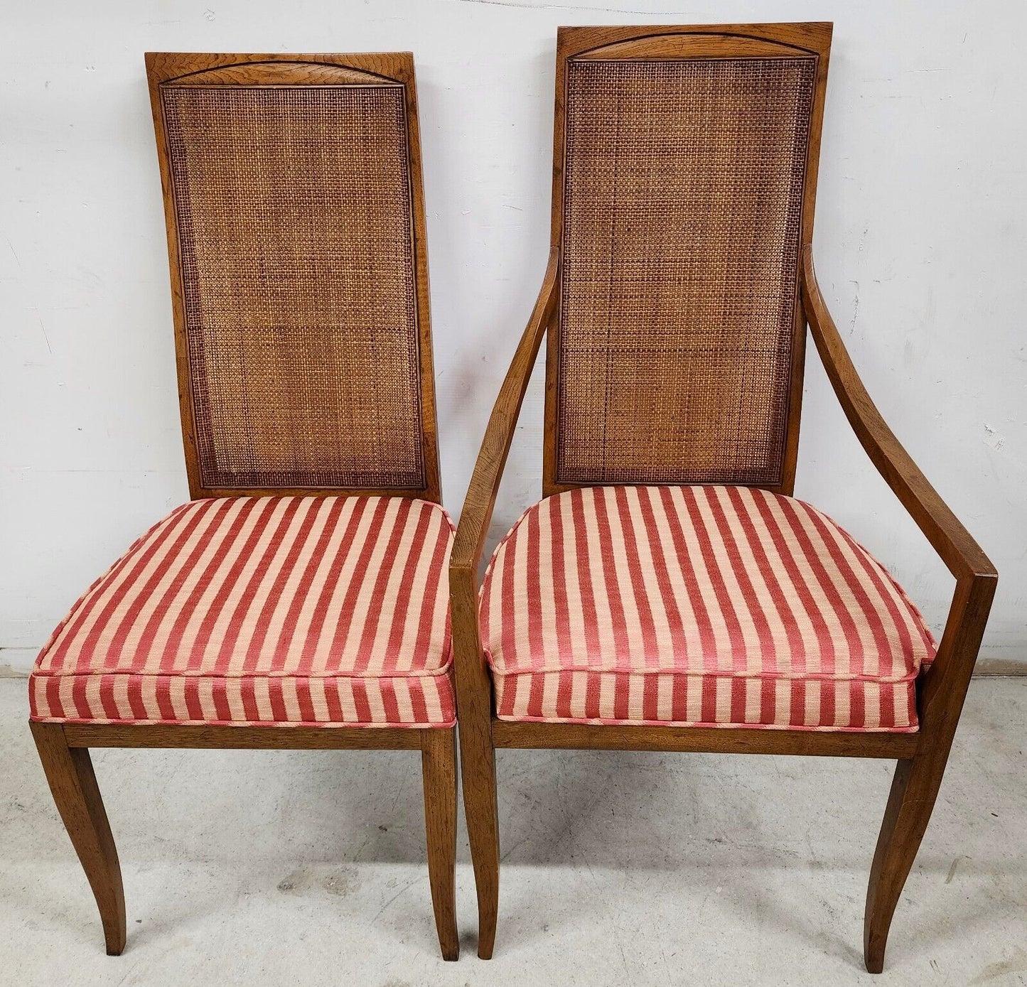 MCM Dining Chairs Cane Backs Klismos Legs - Set of 4