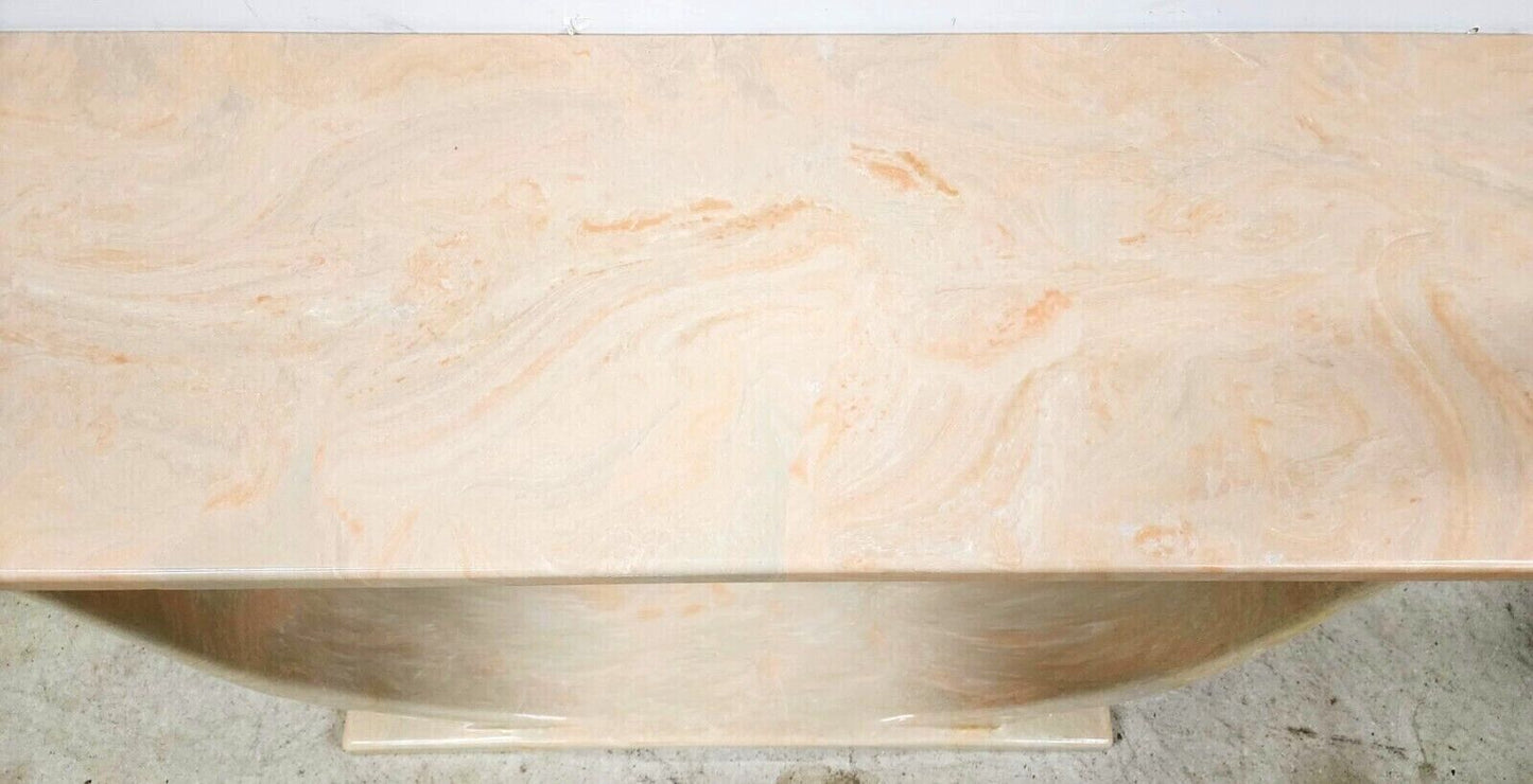 KARL SPRINGER Style Sculptural Polyresin Console Table