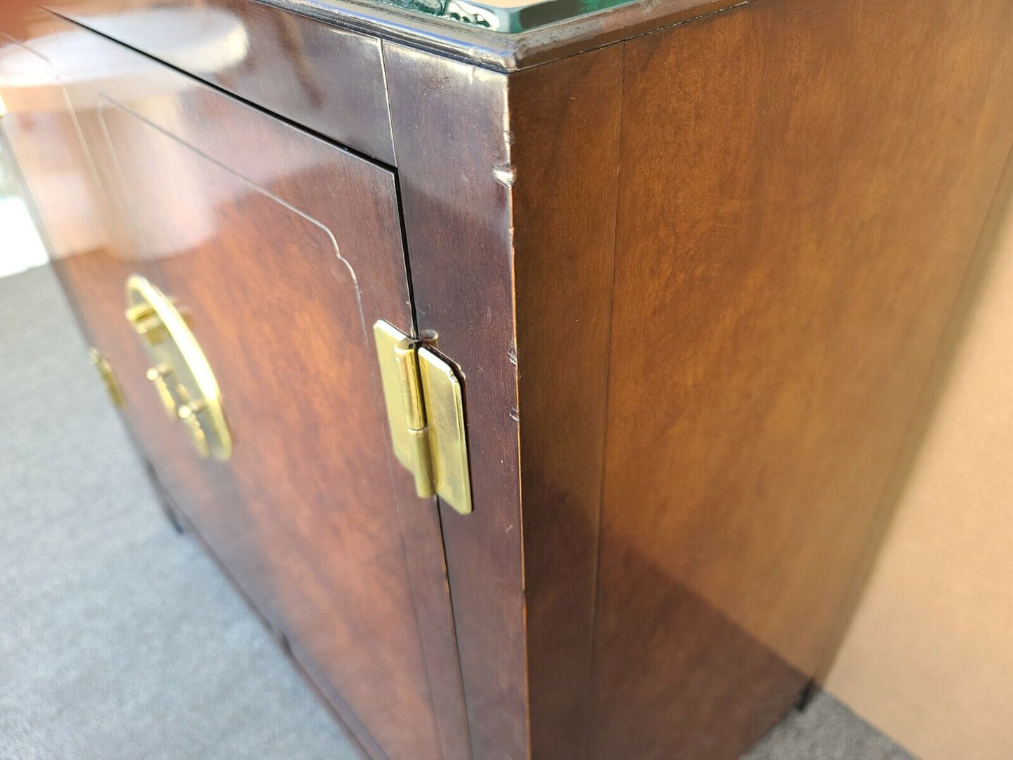 WHITE FURNITURE CO Mandarin Lacquered Asian Chinoiserie Buffet Server Dry Bar