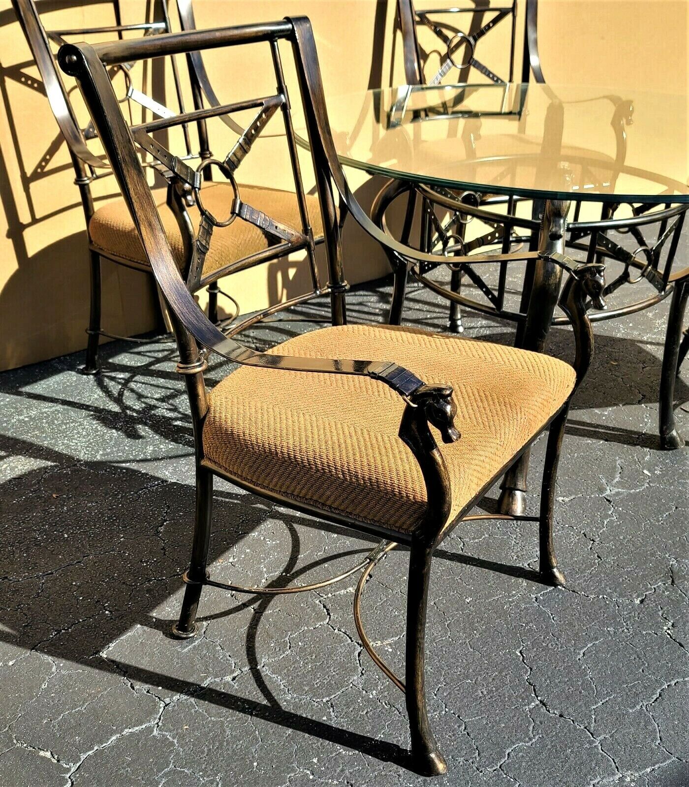 Jacques Adnet Hermes Dining Set Equestrian Horses