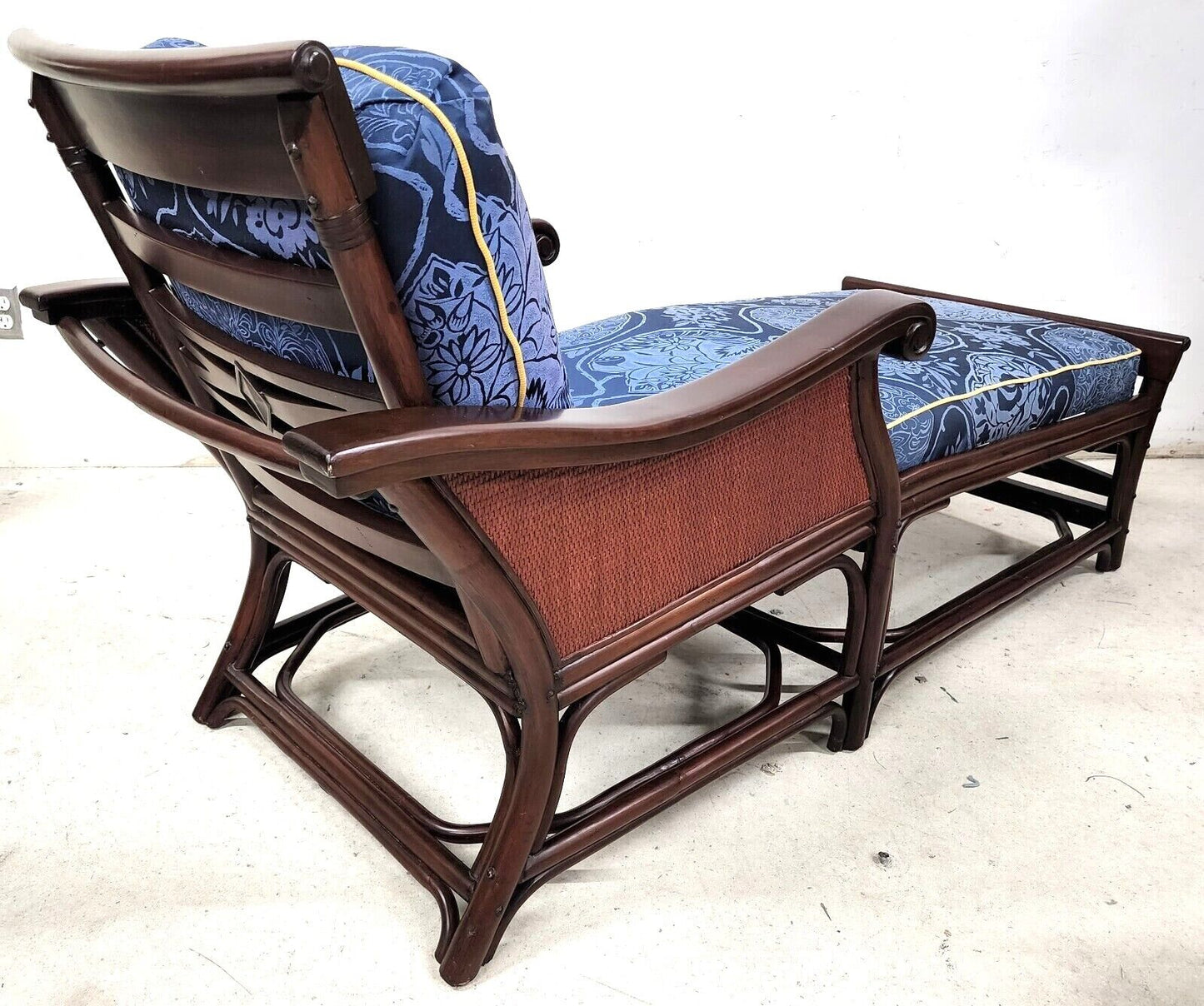 PALECEK Chaise Lounge Solid Wood Wicker