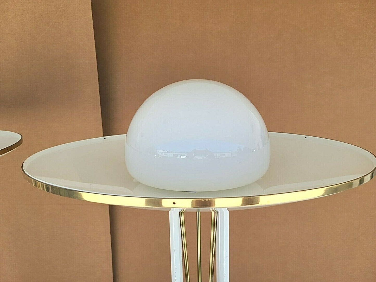 Pair of Massive 1970's Reggiani Italian Style Torchiere Floor Lamps