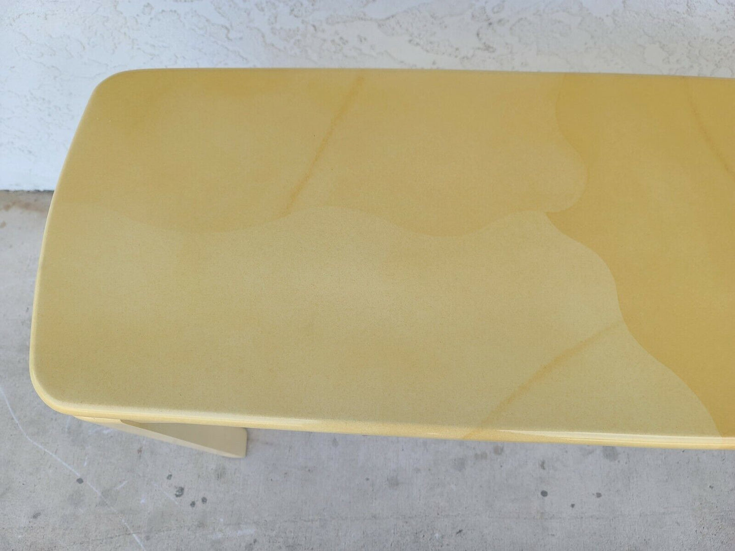 KARL SPRINGER Style Faux Lacquered Goatskin Console Sofa Table