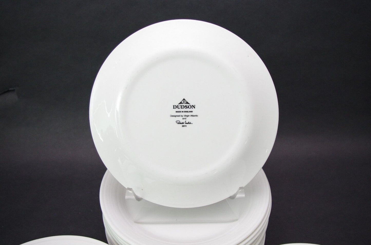 (10) Dudson Virgin Atlantic Airways R Welch Porcelain Snack Appetizer Plates 9"