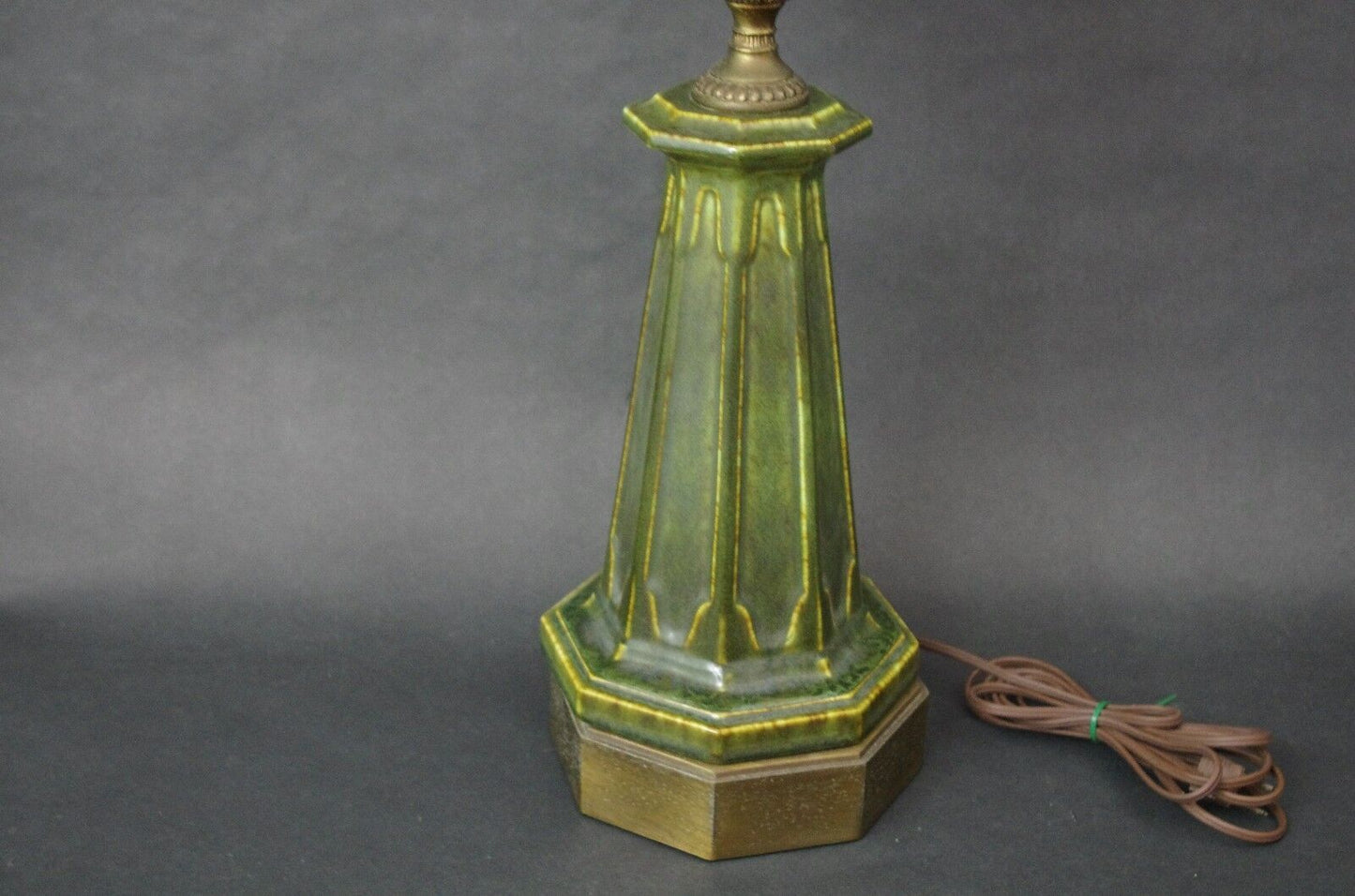 Vintage Westwood Ind Brass Cherub Angel Ewer Pitcher Ceramic Table Lamp 40"