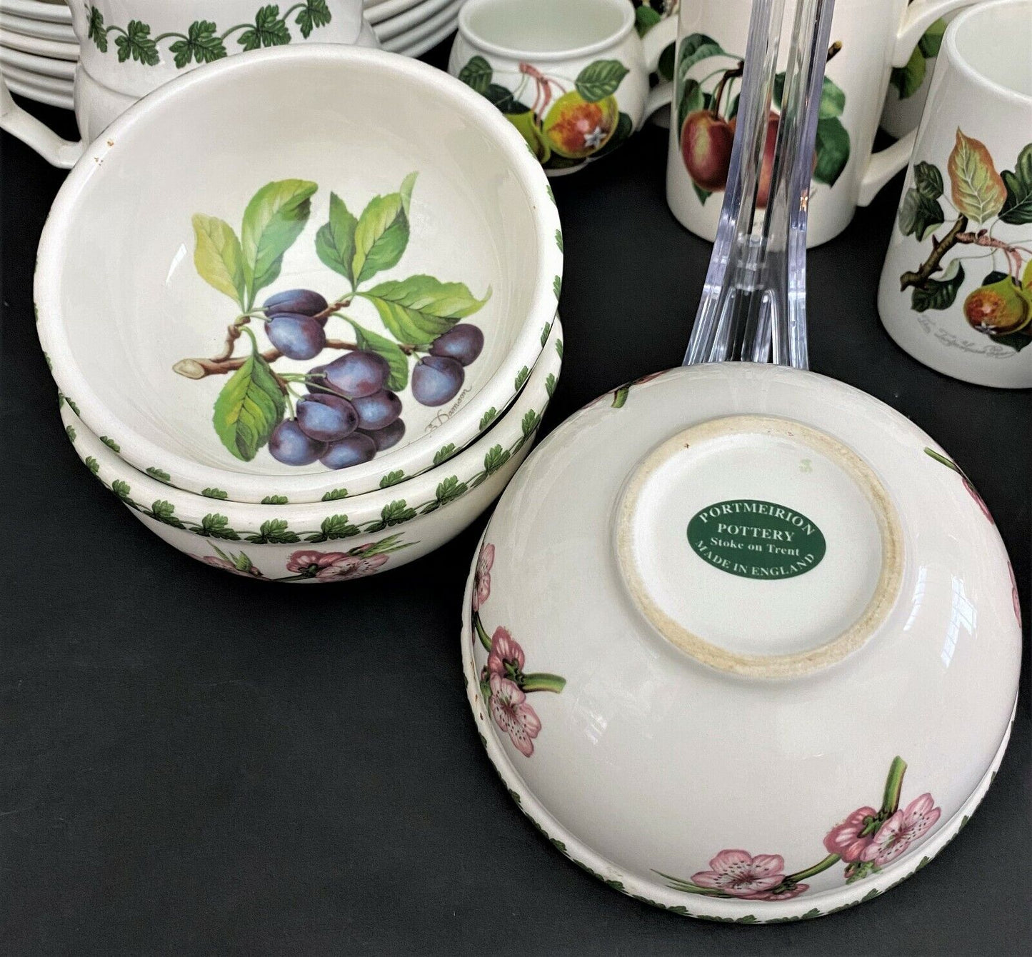 (1) Only PORTMEIRION Pomona Shropshire Damson 5 1/2" Cereal Soup Berry Bowl