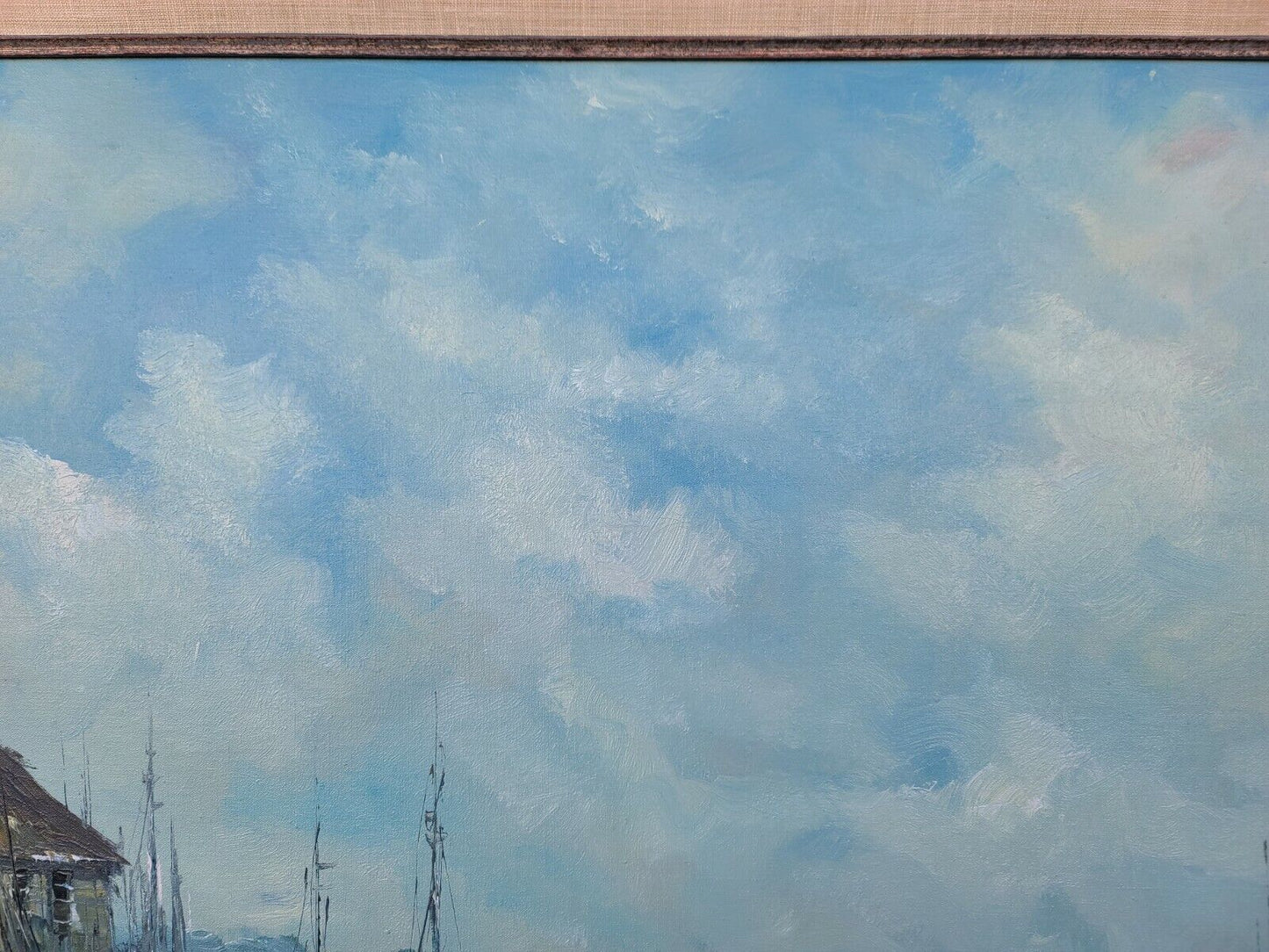 Original Signed HAYWOOD Seascape Landscape Oil Painting