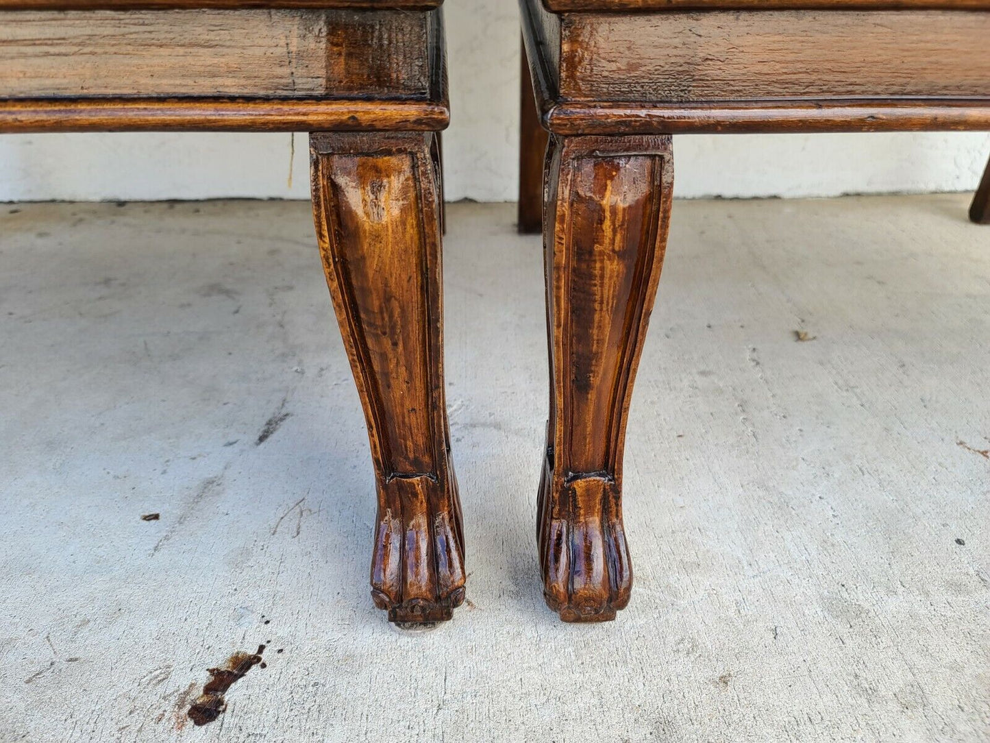 Egyptian Revival Carved Cobra & Isis Wings Mahogany Armchairs - A Pair