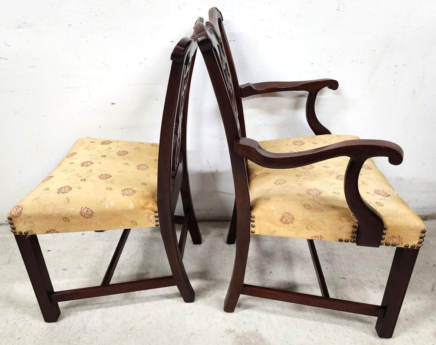 Chippendale Dining Chairs Antique Mahogany