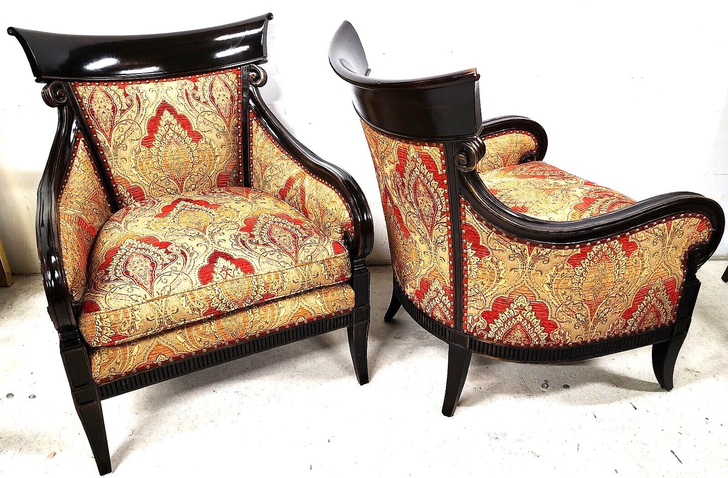 Pair of Regency Style Lounge Chairs