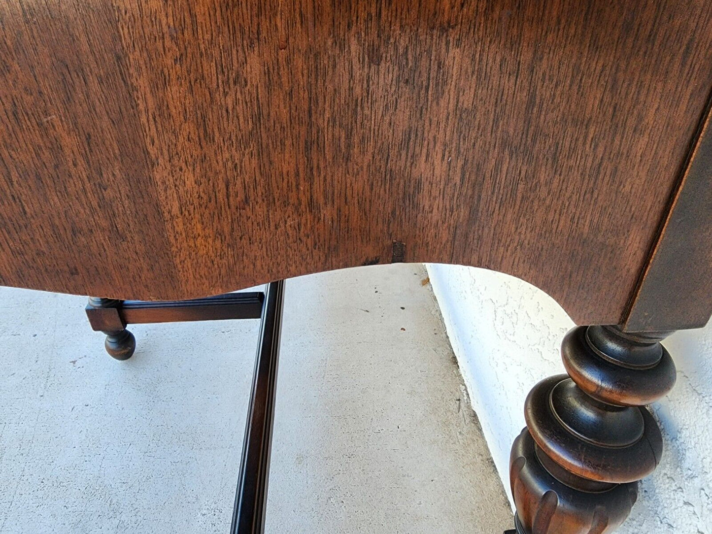 Antique Buffet Sideboard Jacobean Revival Walnut Burled Early 20th Century