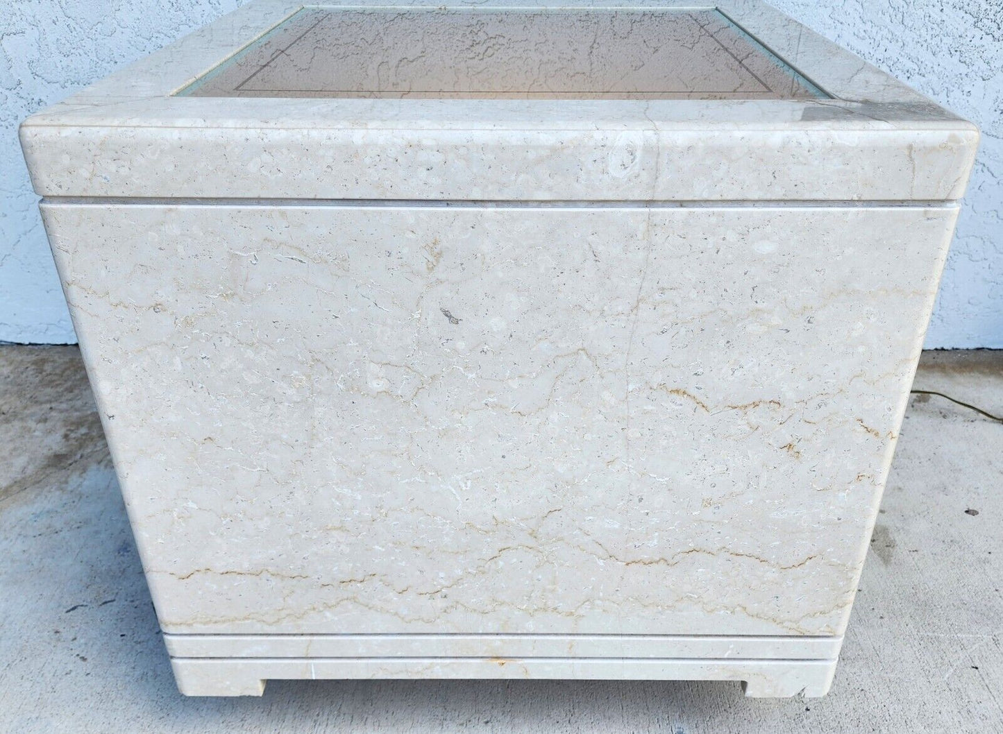 Side Center Table Marble Vintage Lighted Custom Made