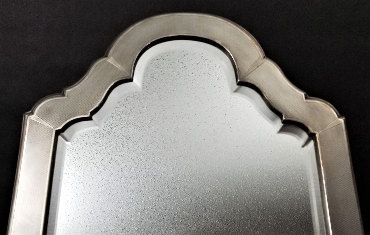 Antique Charles & Richard Comyns Sterling Silver 24" Art Deco Vanity Mirror