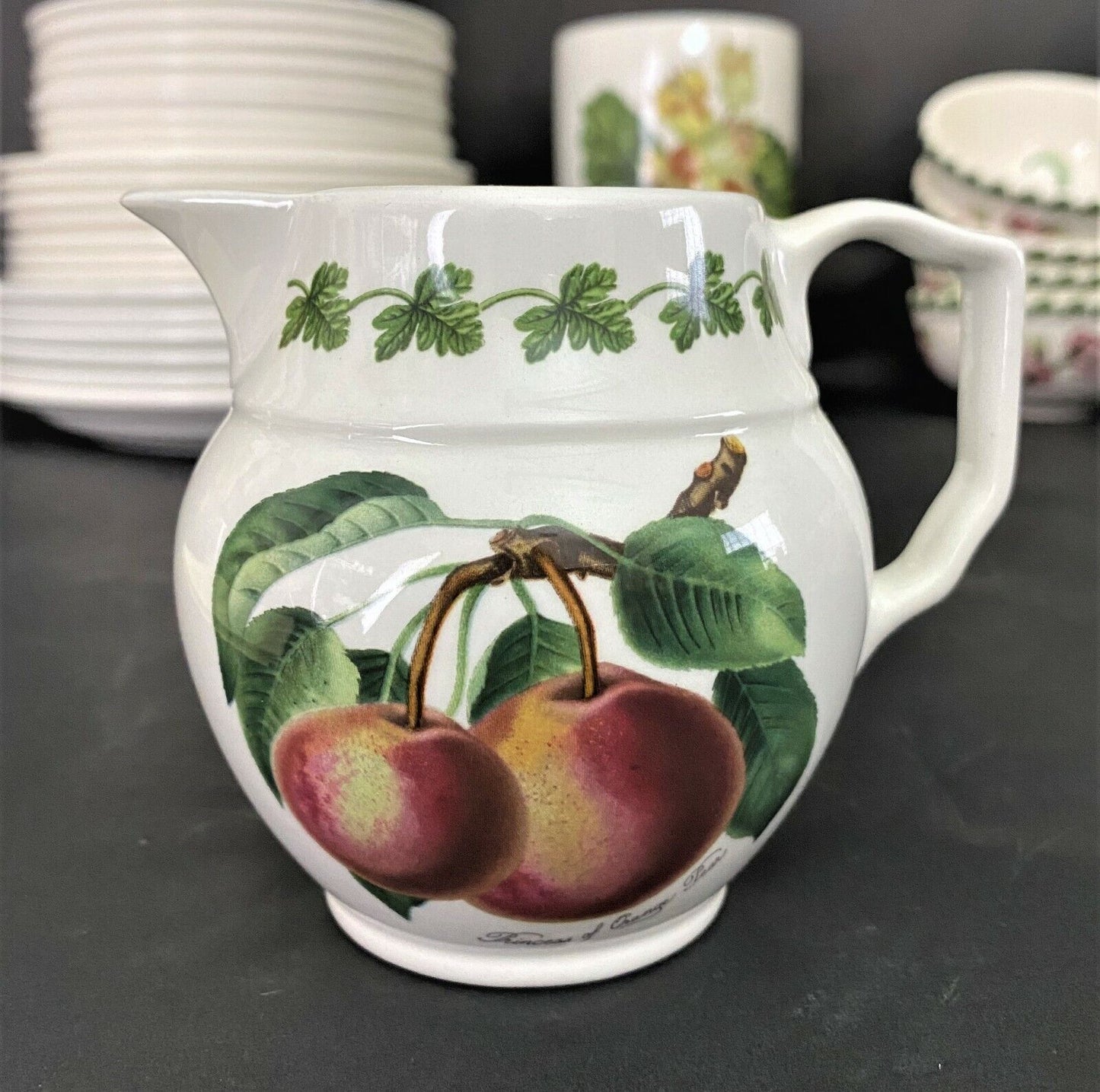 (1) PORTMEIRION Pomona Botanical Orange Pear Creamer