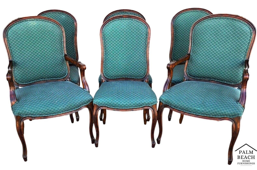 Antique French Dining Chairs Walnut - Set of 6