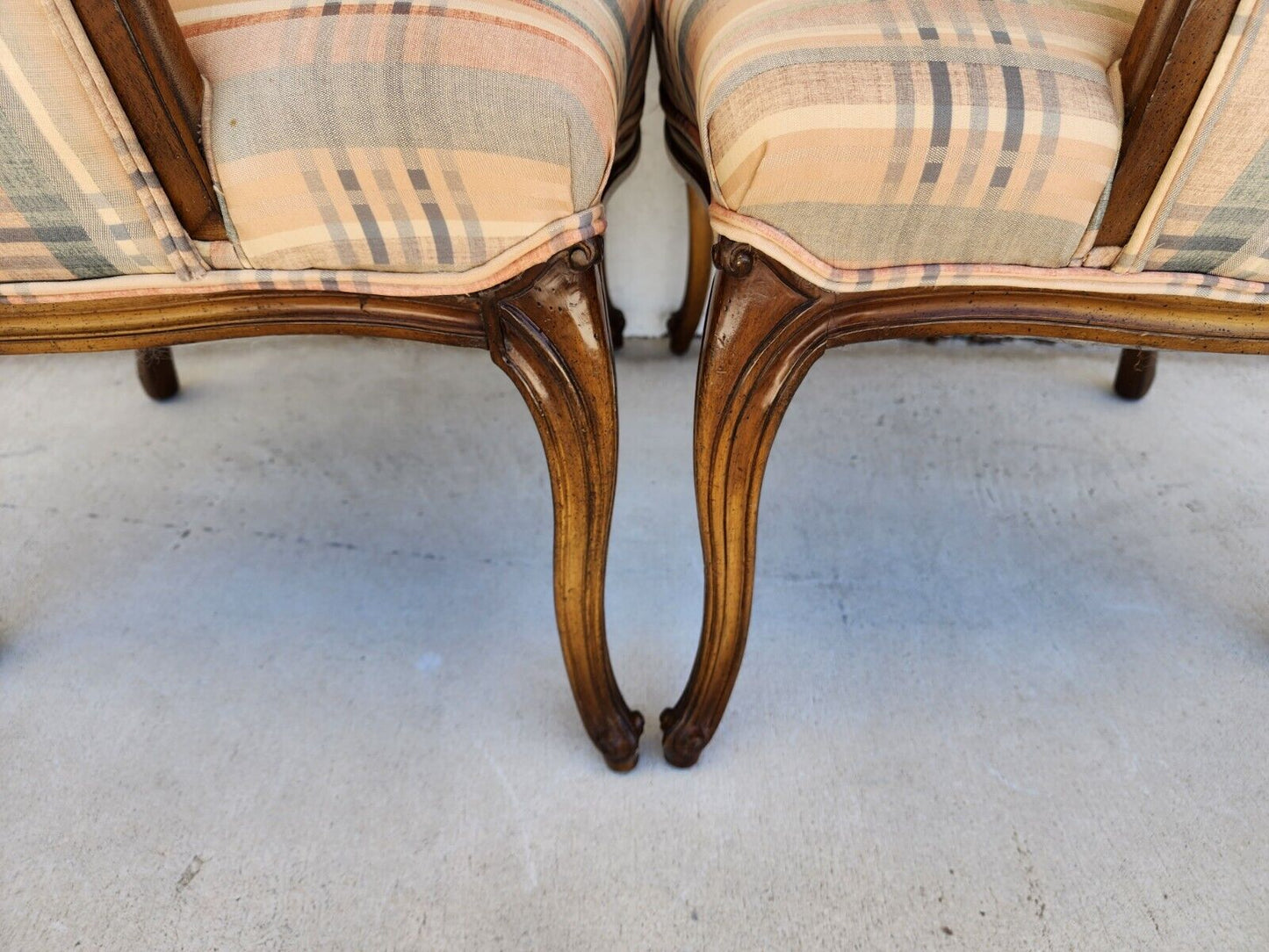 Country French Chairs Accent Antique 1940s Set of 2