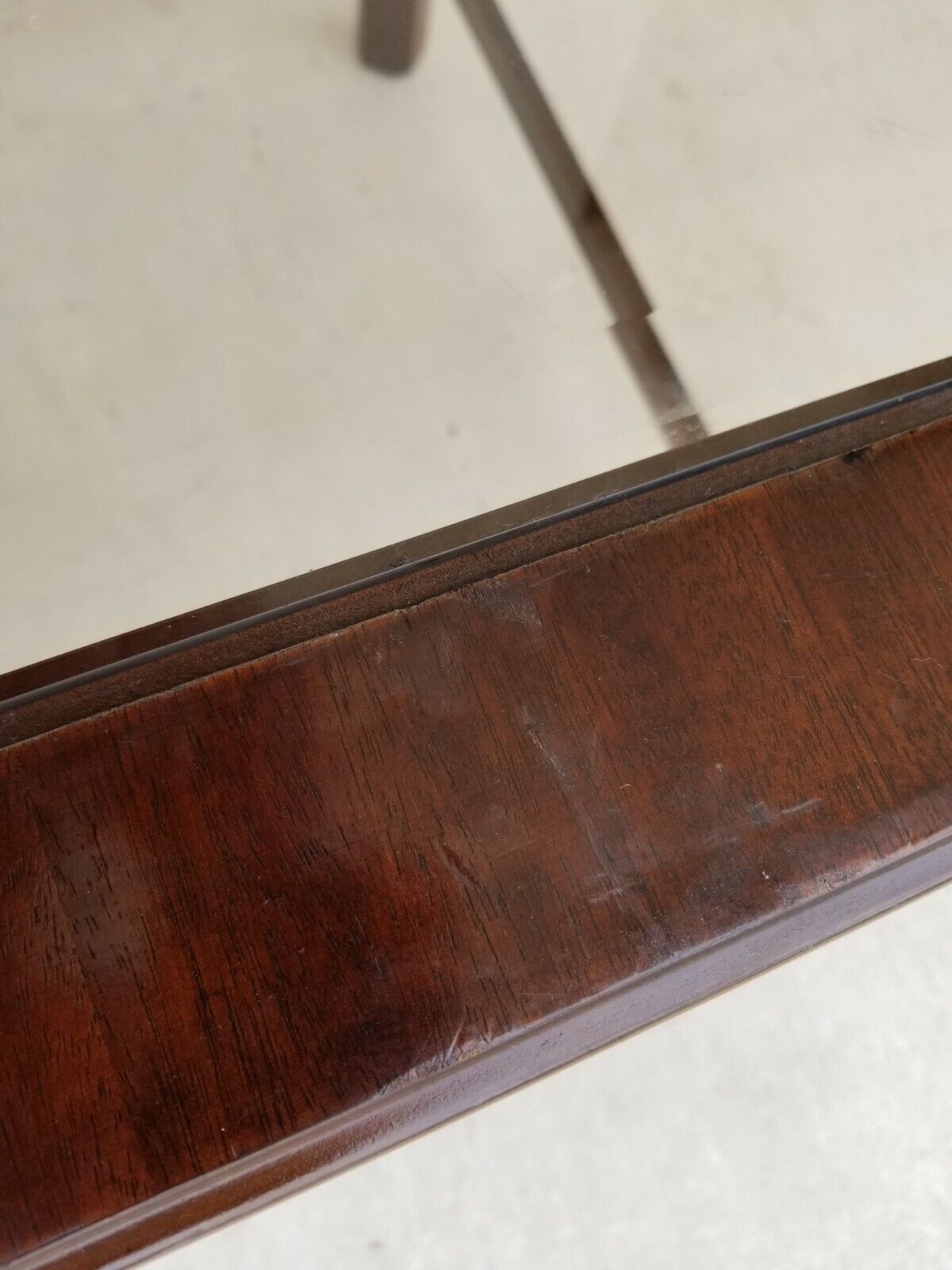 LANE Furniture Asian Chinoiserie Mahogany + Glass End Side Table Model 1388