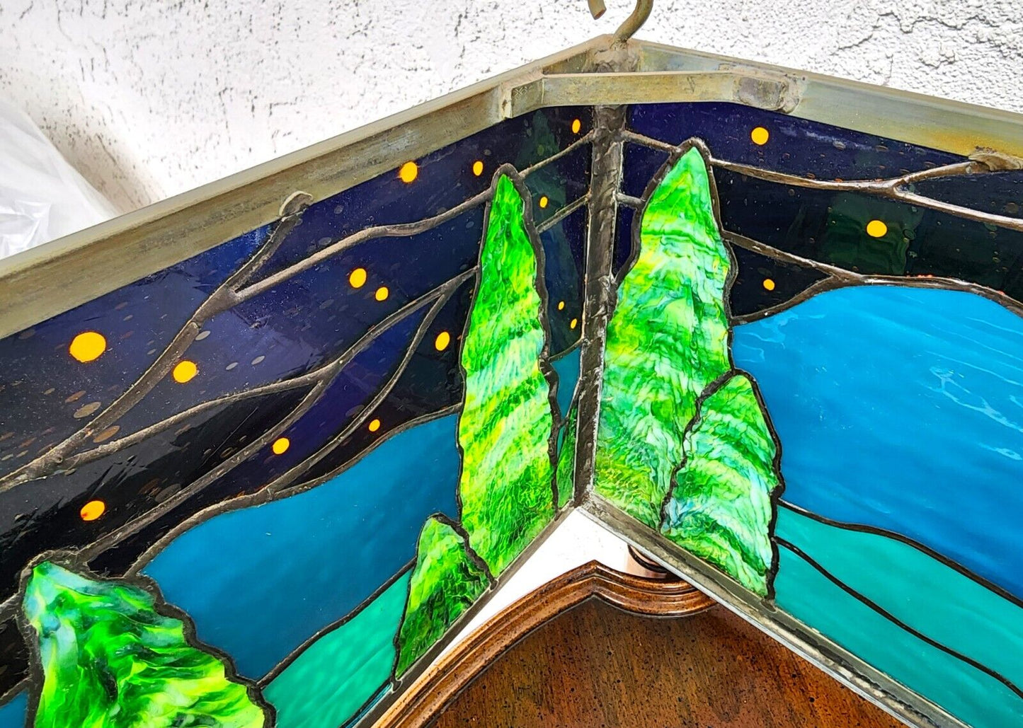 Stained Glass Hanging Ceiling Light Box