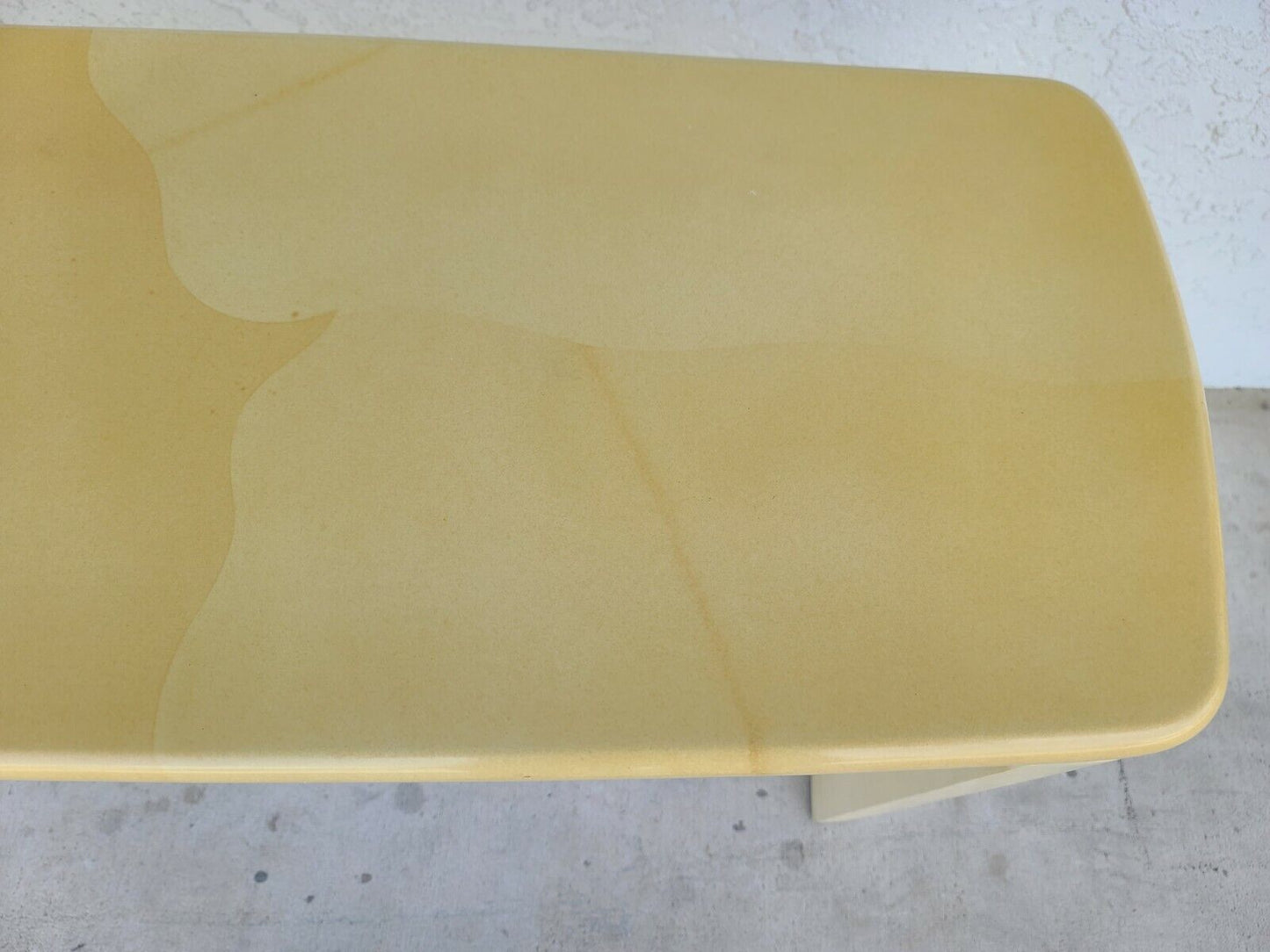 KARL SPRINGER Style Faux Lacquered Goatskin Console Sofa Table