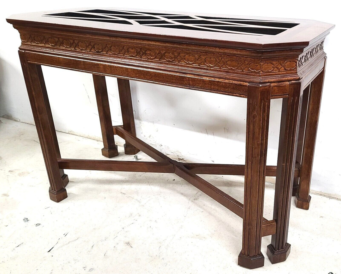 Vintage Mahogany Console Sofa Dining Table Base by UNIVERSAL FURNITURE