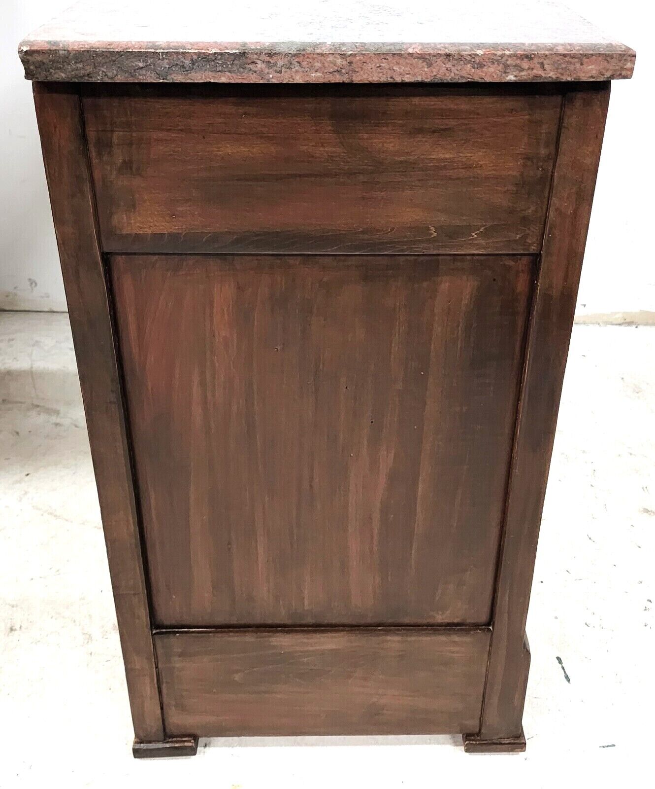 Antique 1800s French Country Granite Top Chest Of Drawers Dresser Nightstand