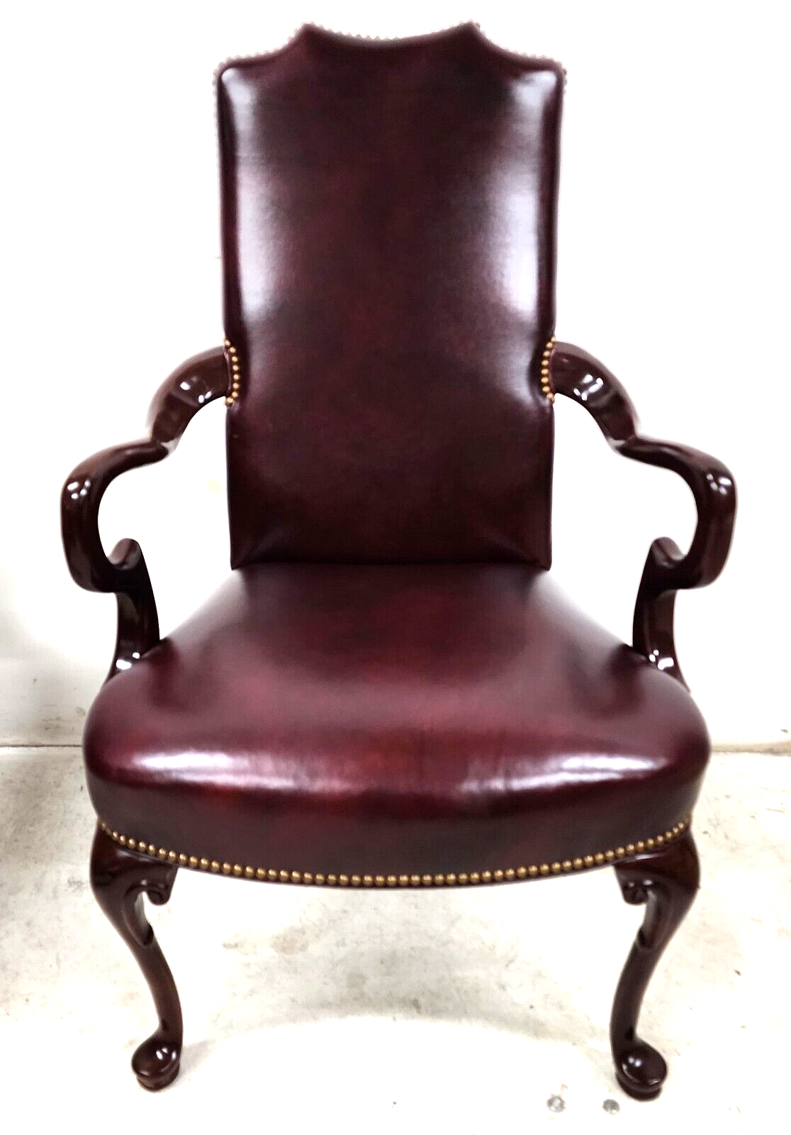 Guerin Leather Accent Office Armchair by HANCOCK & MOORE