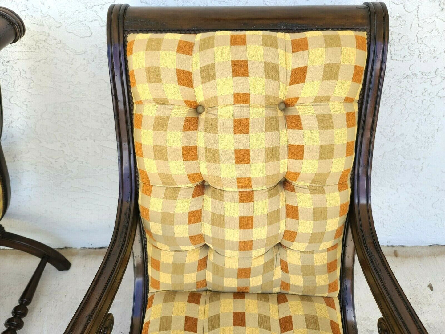 Tufted Regency Style Armchairs By MARGE CARSON