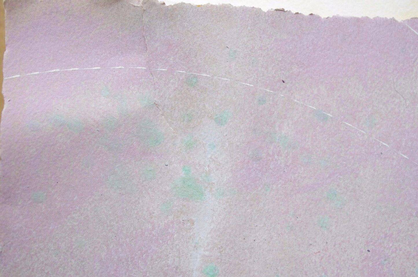 1989 Edward Goldman (1916-2006) Acrylic Gold Leaf Ink Painting Signed 43"