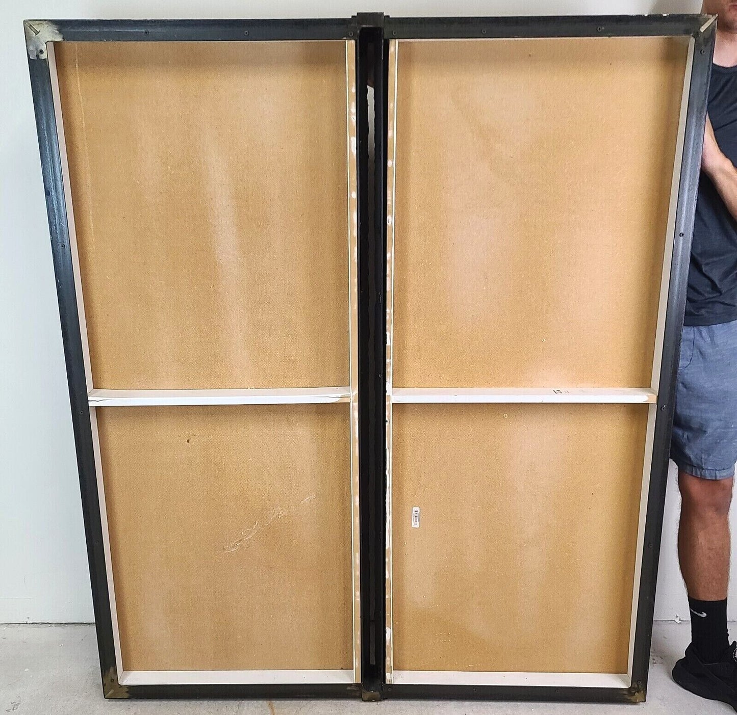 Monumental 61 x 51 Mid Century Modern Abstract Painting Sculpture by SCOTT HILE