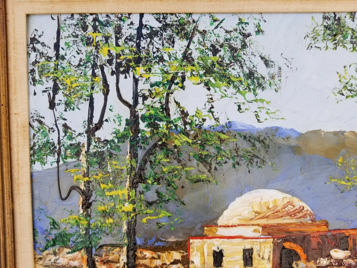 1978 Original Signed MORRIS KATZ Oil Painting of Rachel's Tomb Framed on Board