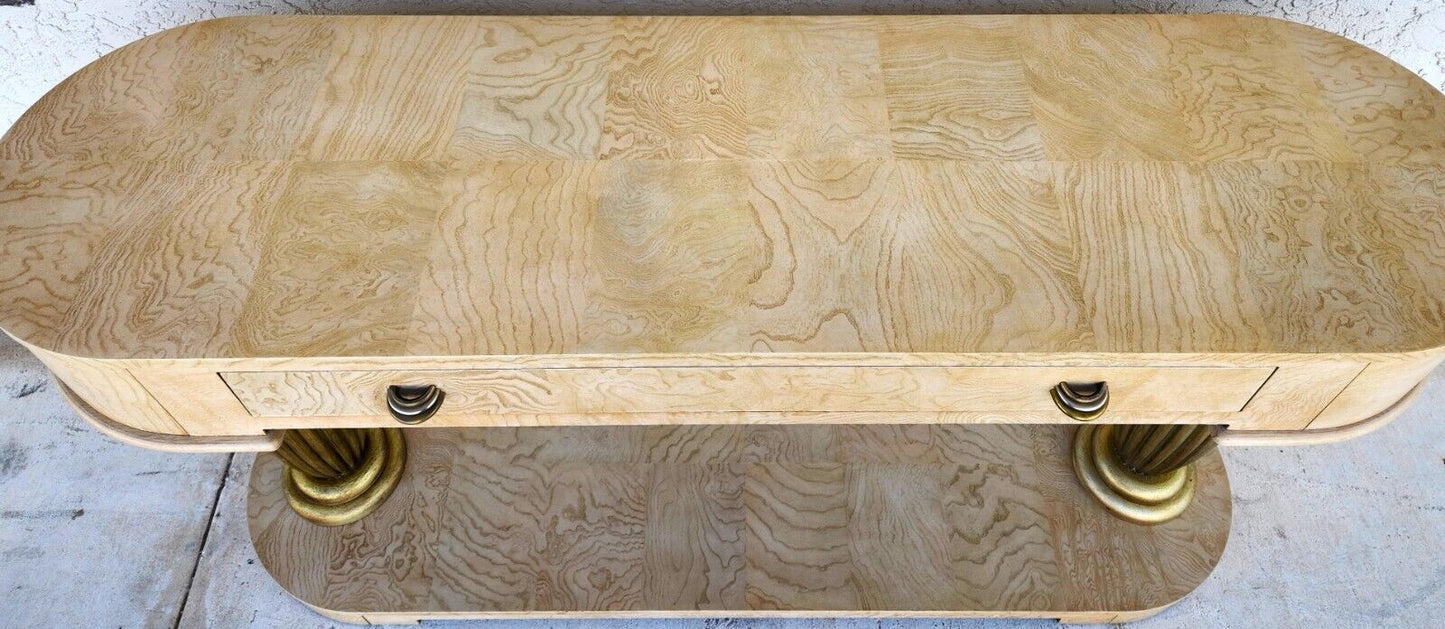 TV Console Sofa Table Burl by HENREDON