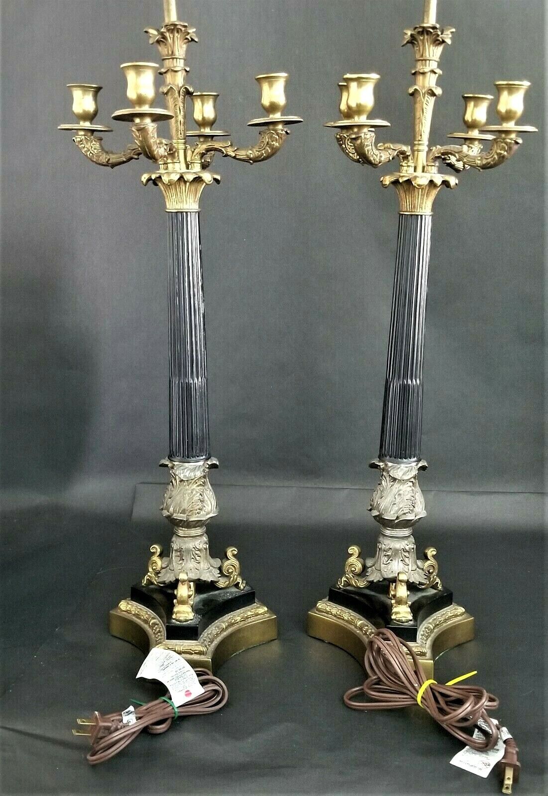 Pair of Vintage WARREN KESSLER Candelabra Table Lamps