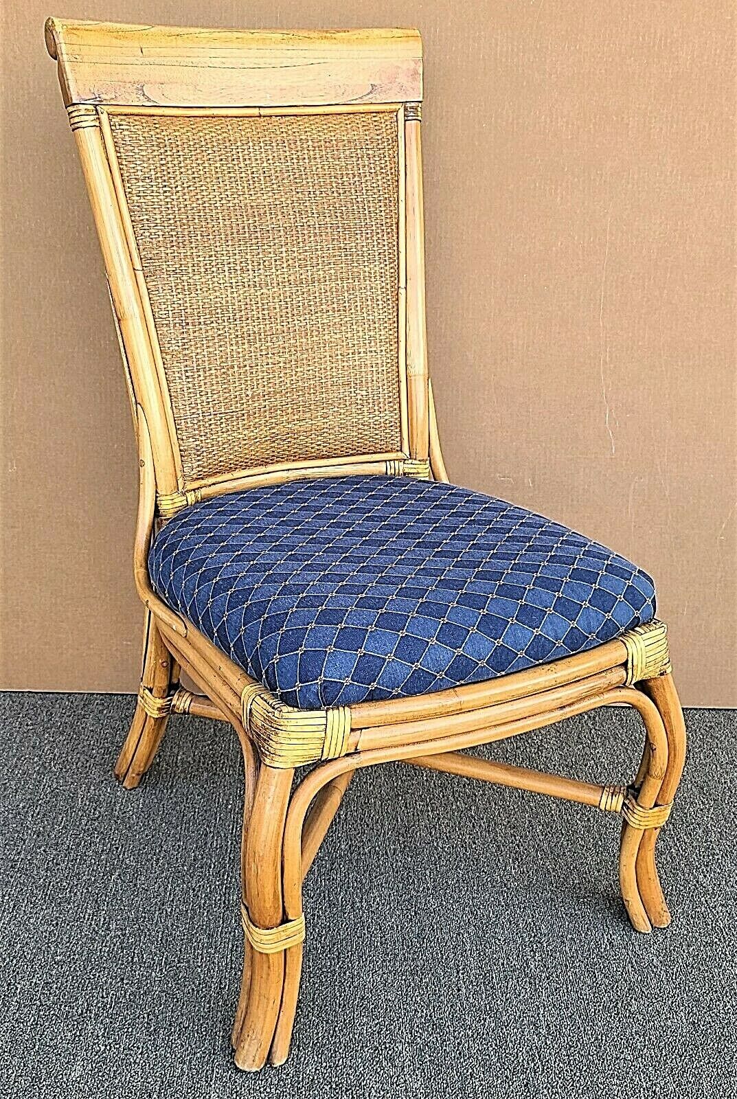 MCM BRAXTON CULLER Rattan Bentwood Bamboo Wicker Dining Desk Accent Chair