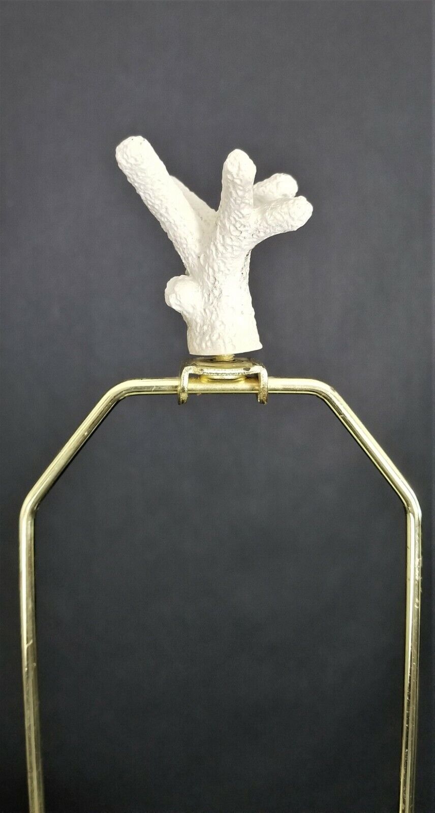 (2) Gorgeous Designer Coastal Table Lamps w/Embossed Coral and Coral Finials