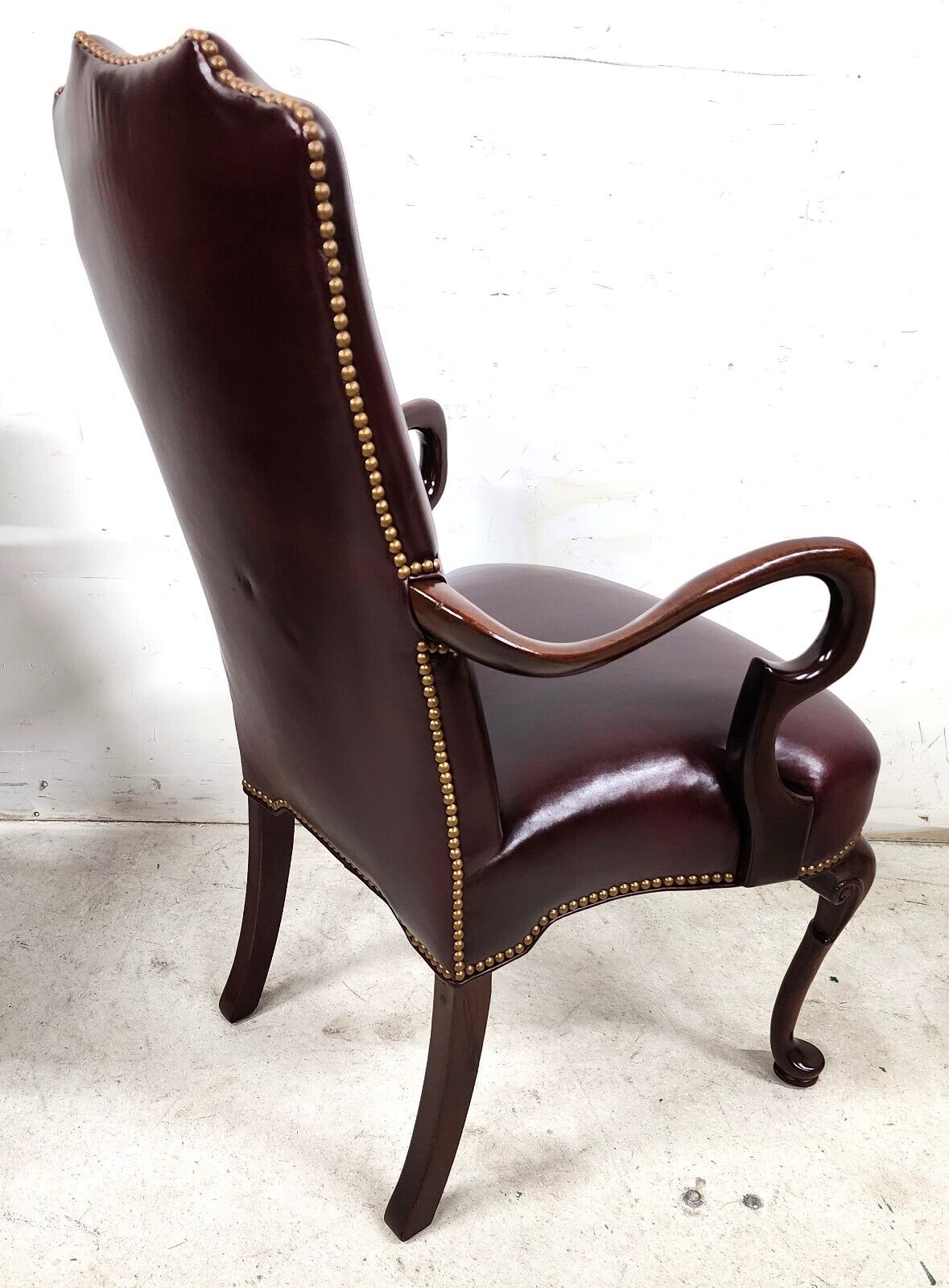 Guerin Leather Accent Office Armchair by HANCOCK & MOORE