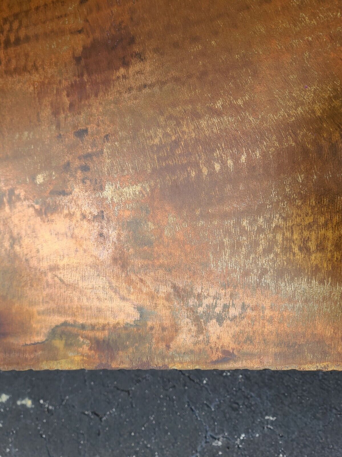 Huge Copper Coffee Cocktail Table 73" x 49"