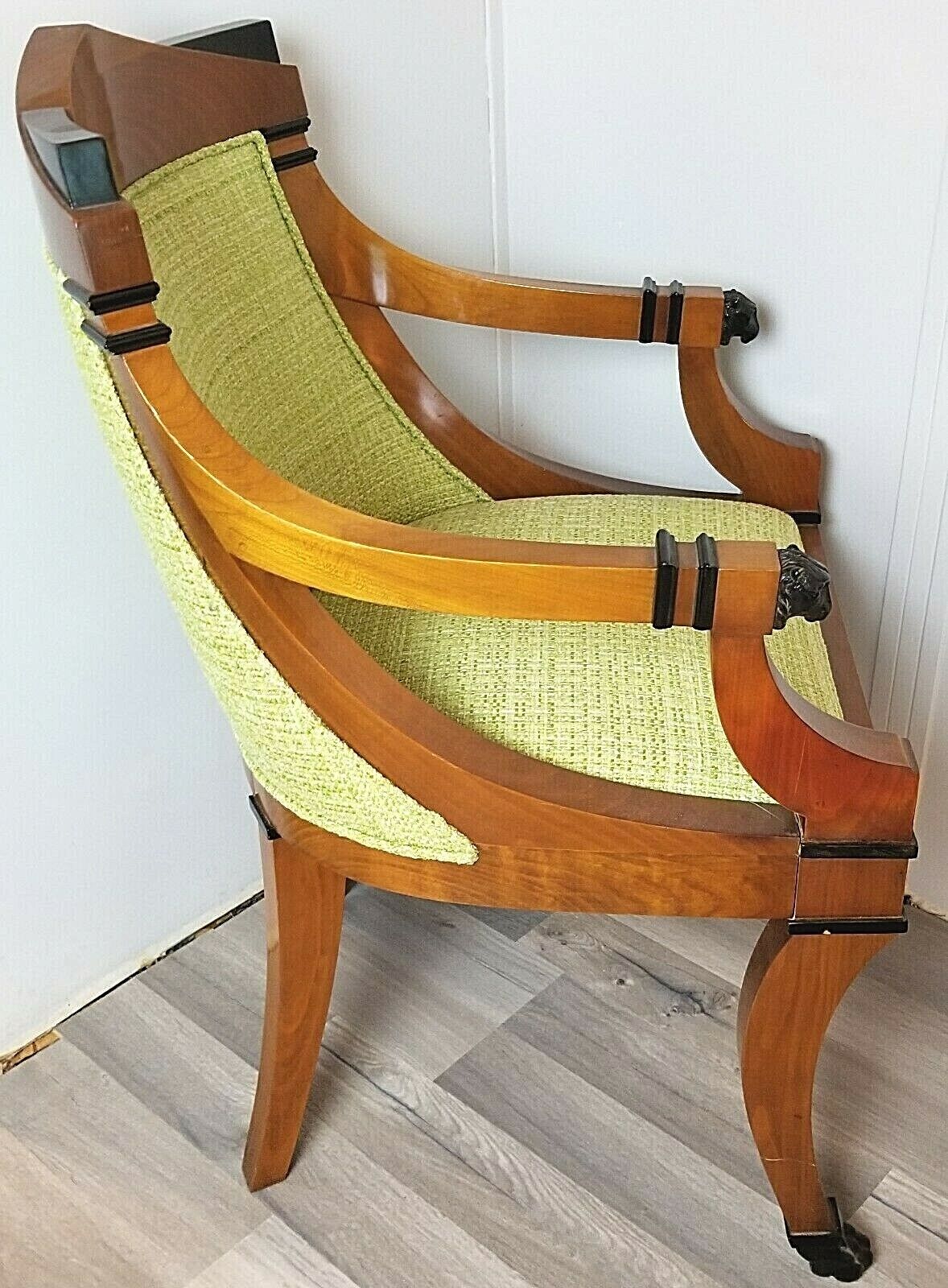 Rare VILLA GARNELO INTERNATCIONAL of Spain Biedermeier Style Armchair