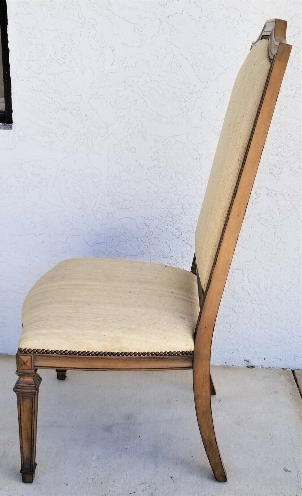 (1 or 2) MAITLAND SMITH Italian Provincial Brass Nail Trim Dining Accent Chair