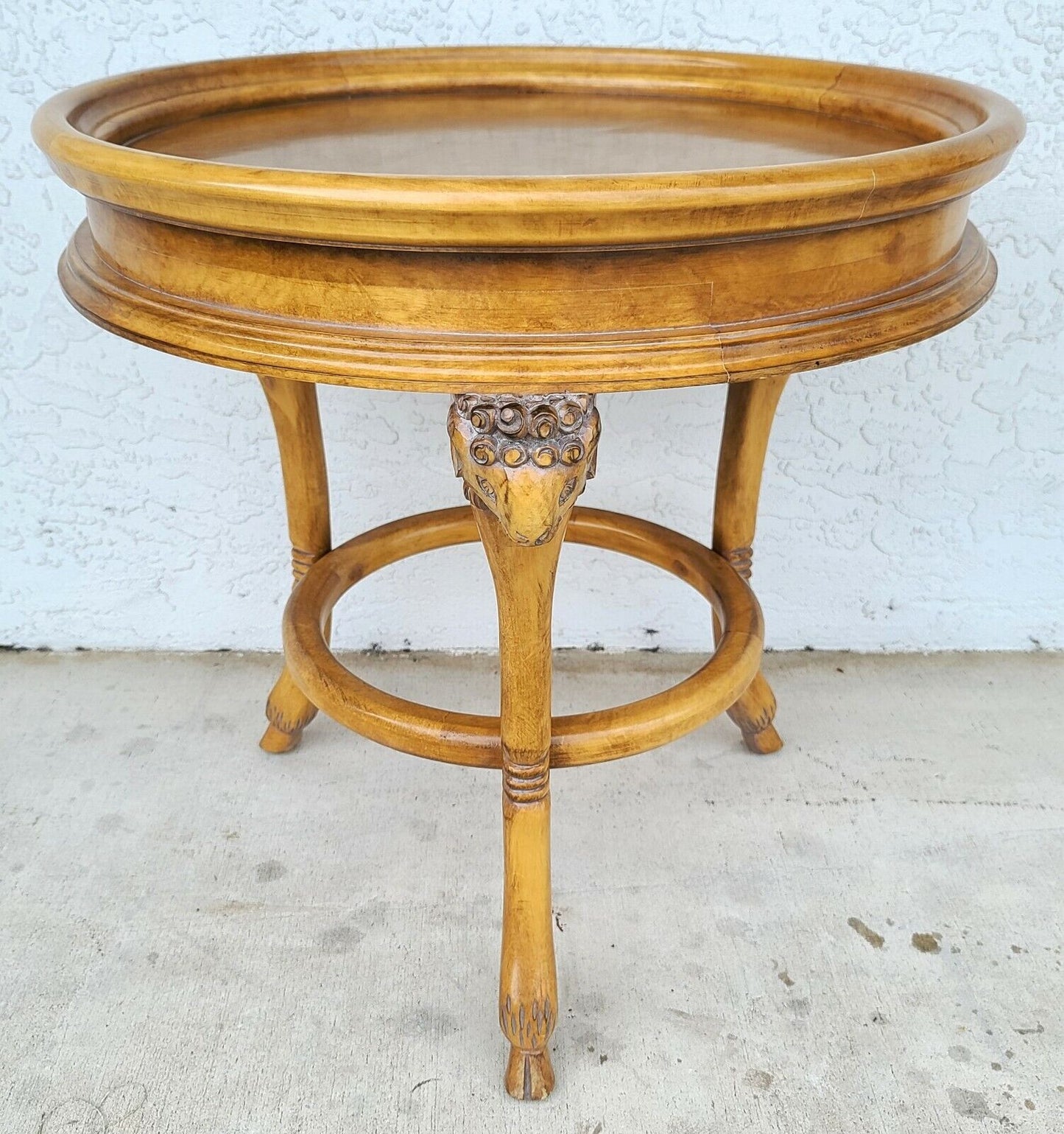 Gueridon Side Center Table with Rams Heads