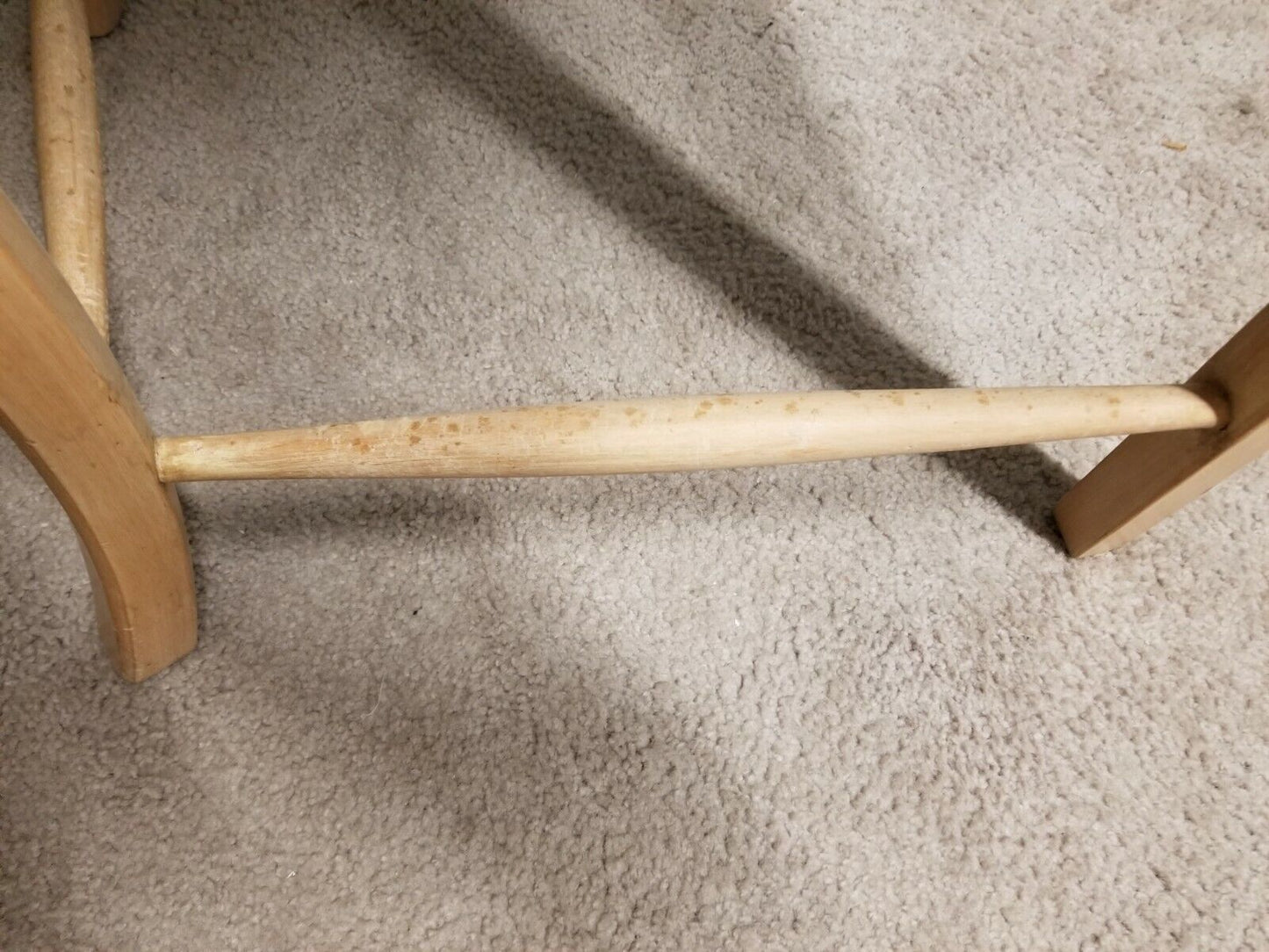 Set of 4 Tall WILLIAM SWITZER Country French Lacquered Light Wood Bar Stools