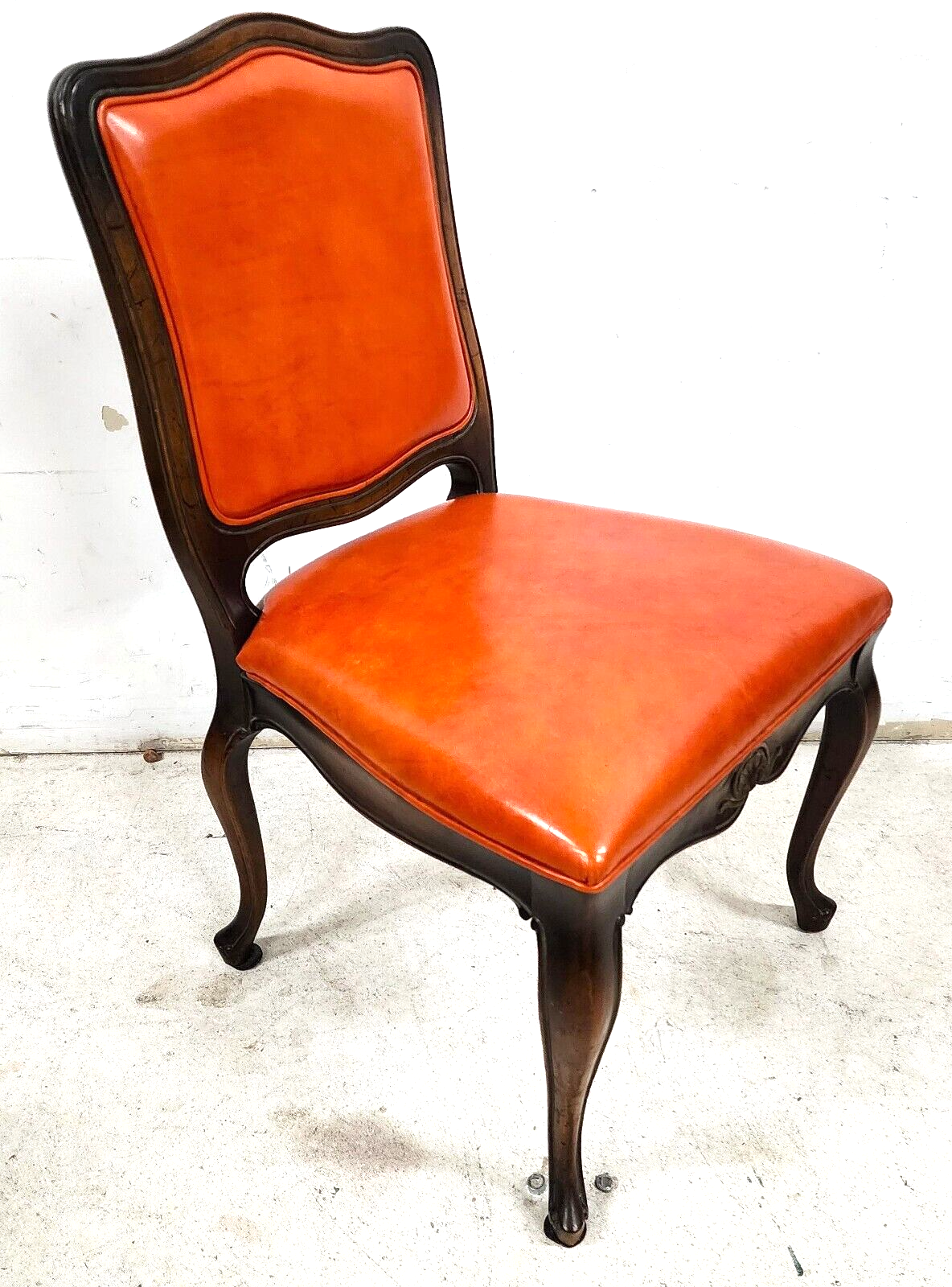 French Dining Chairs Leather Chambly Vintage by HICKORY CHAIR Co